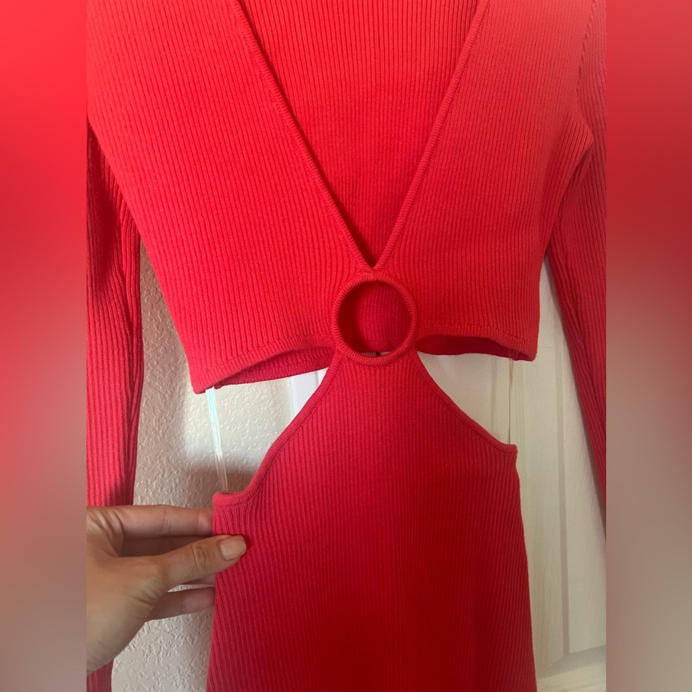Bebe knit cut out dress